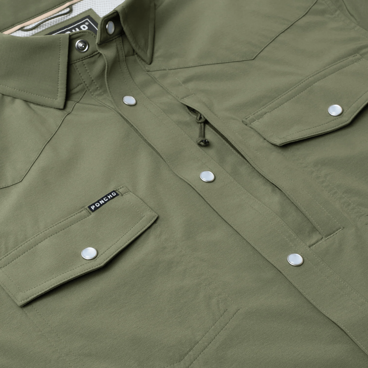 Poncho The Fence Stretcher Poncho Men's Long Sleeve Button Down Shirts Rivers and Glen Trading Co