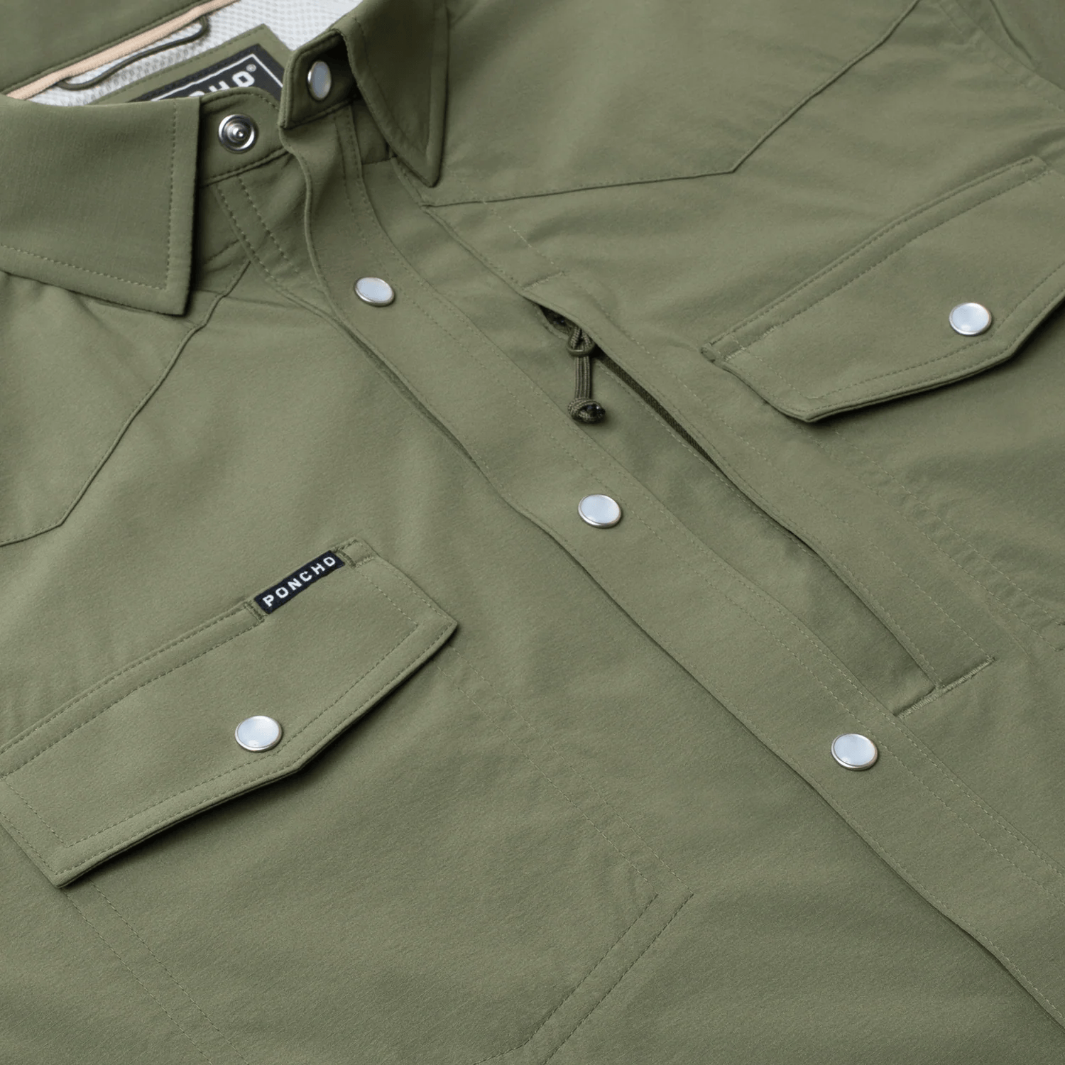 Poncho The Fence Stretcher Poncho Men's Long Sleeve Button Down Shirts Rivers and Glen Trading Co