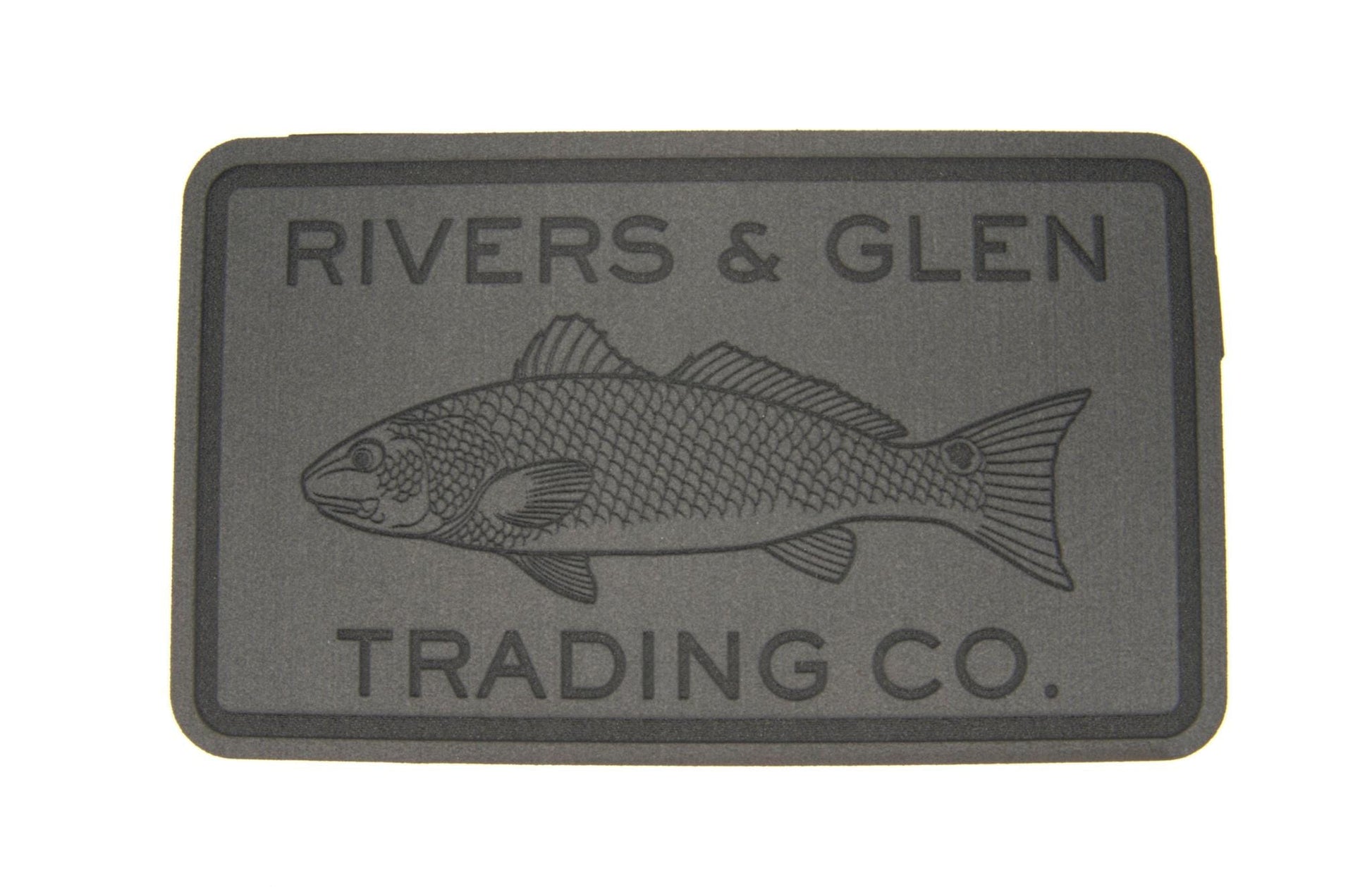 R&G Rectangular Redfish Fly Patch Wedge Dark Grey Fly Patch Rivers and Glen Trading Co