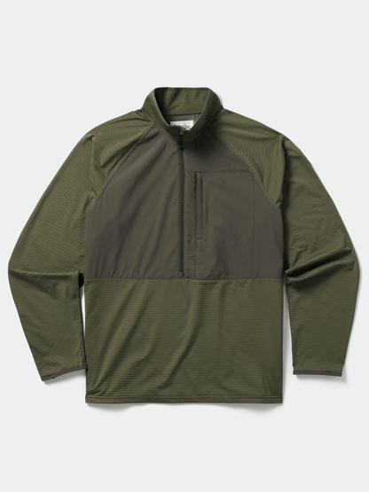 Duck Camp Men's Lightweight Grid Tech Fleece 1/2 Zip Duck Camp Moss/Raven / L Men's Pullovers Rivers and Glen Trading Co