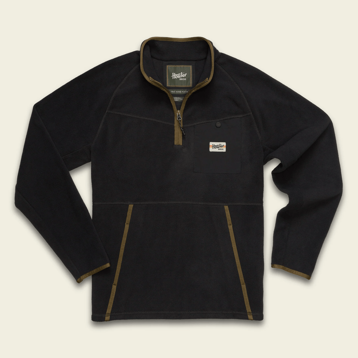 Howler Brothers Free Range Fleece Pullover Howler Brothers Carbonite / XL Men's Pullovers Rivers and Glen Trading Co