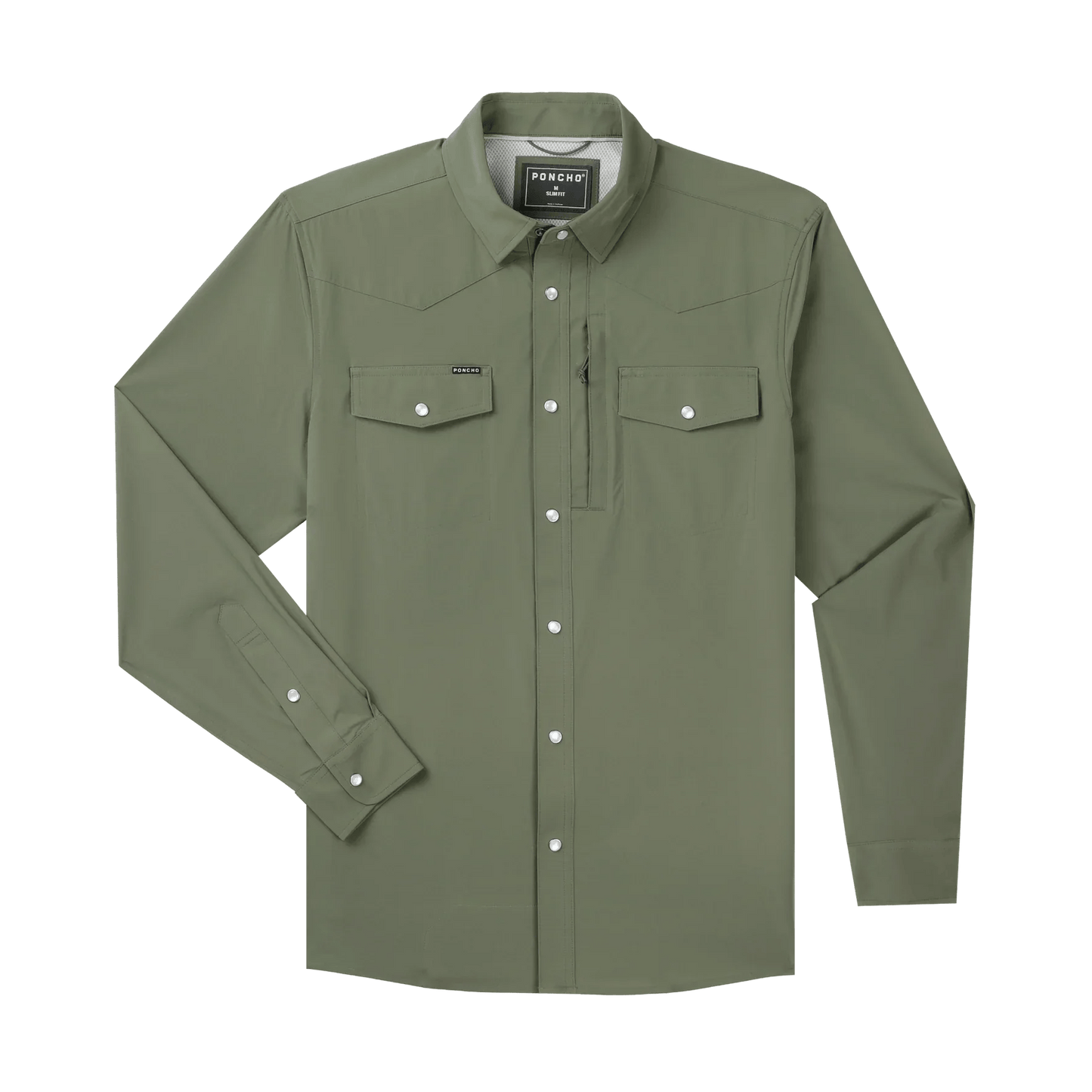 Poncho The Fence Stretcher Poncho Men's Long Sleeve Button Down Shirts Rivers and Glen Trading Co