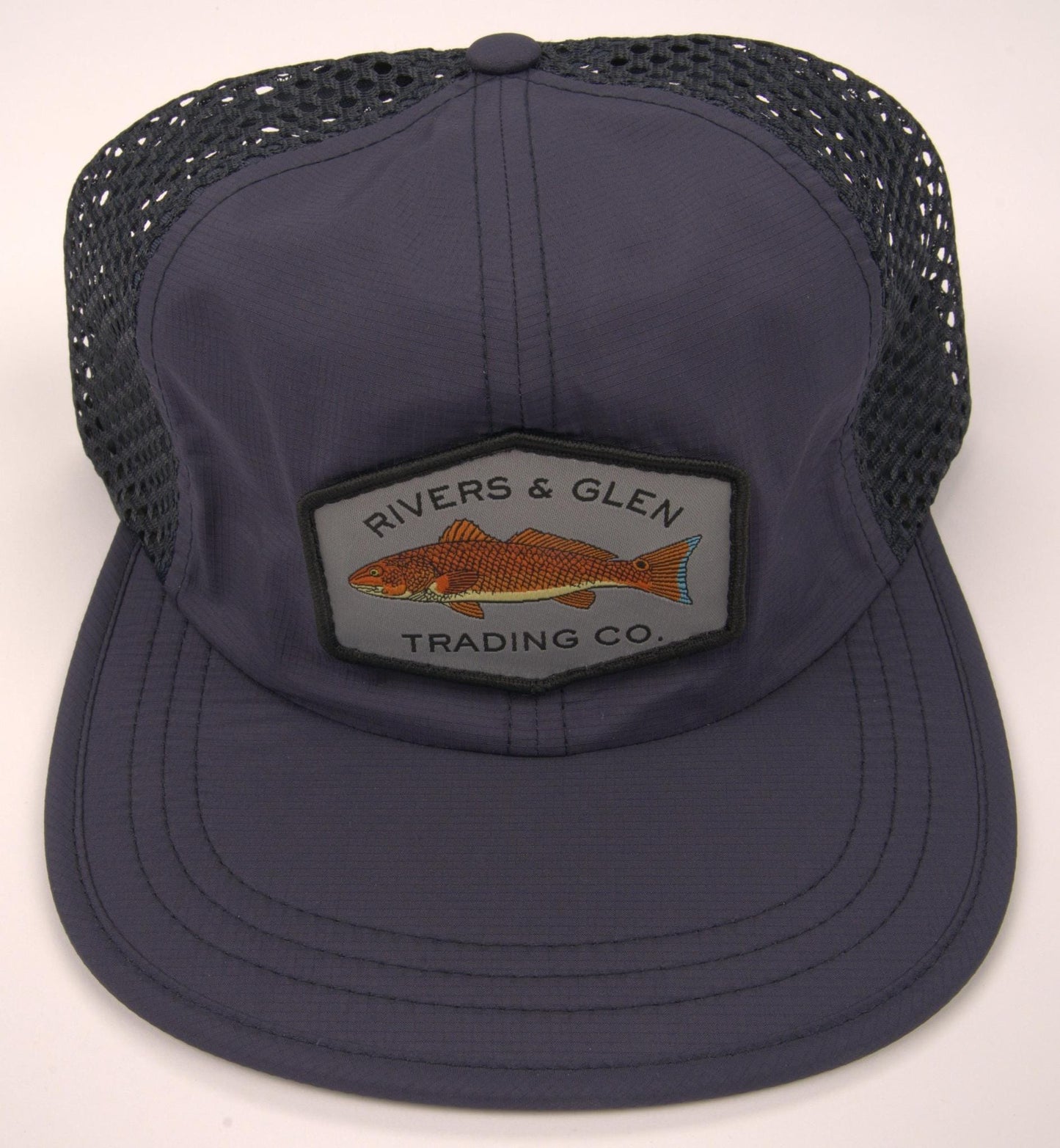 R&G Mesh Redfish Hat Navy Rogue 935 Rivers and Glen Trading Co. Hats Navy/GreyRedfish/Rogue935 Headwear Rivers and Glen Trading Co