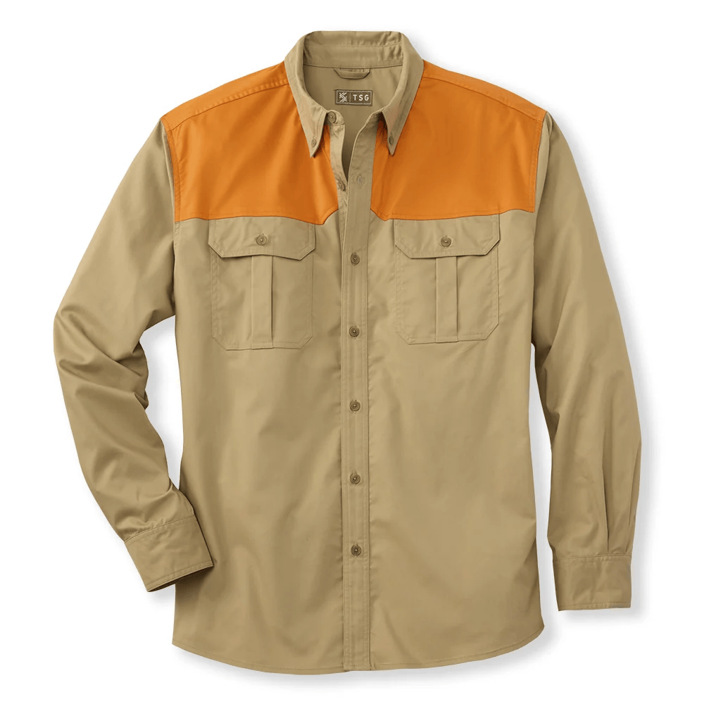 TSG Airetex™ Midweight Field Shirt TSG Field Khaki/Blaze / XL Men's Hunting Shirts Rivers and Glen Trading Co