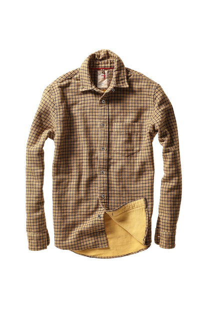 Relwen Chamois Lined Flannel Relwen Gold Tweed Guncheck / L Men's Long Sleeve Button Down Shirts Rivers and Glen Trading Co