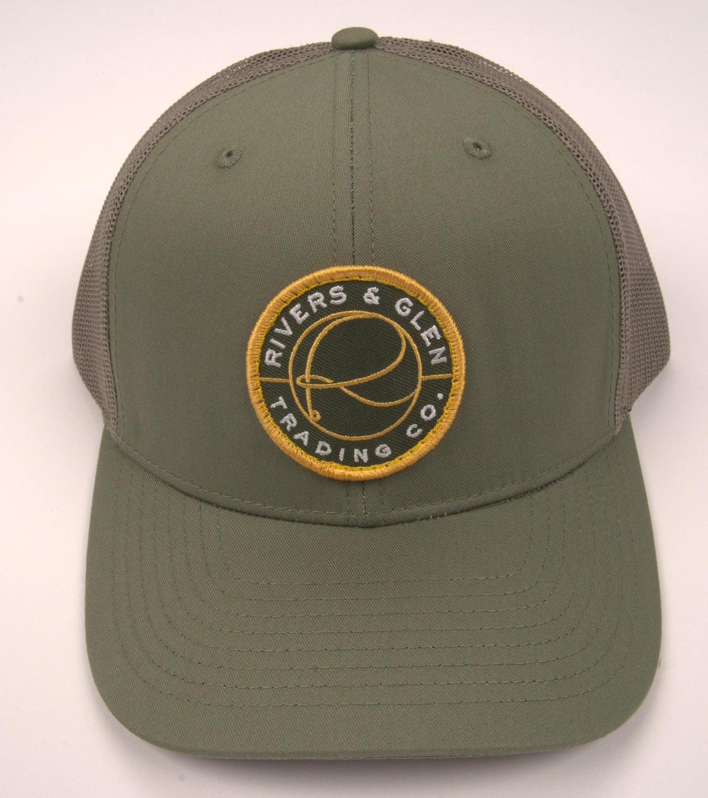 R&G Trucker Hat Loden/Green Patch 112 Rivers & Glen Trading Co. Hats Loden/GreenPatch/112R Headwear Rivers and Glen Trading Co