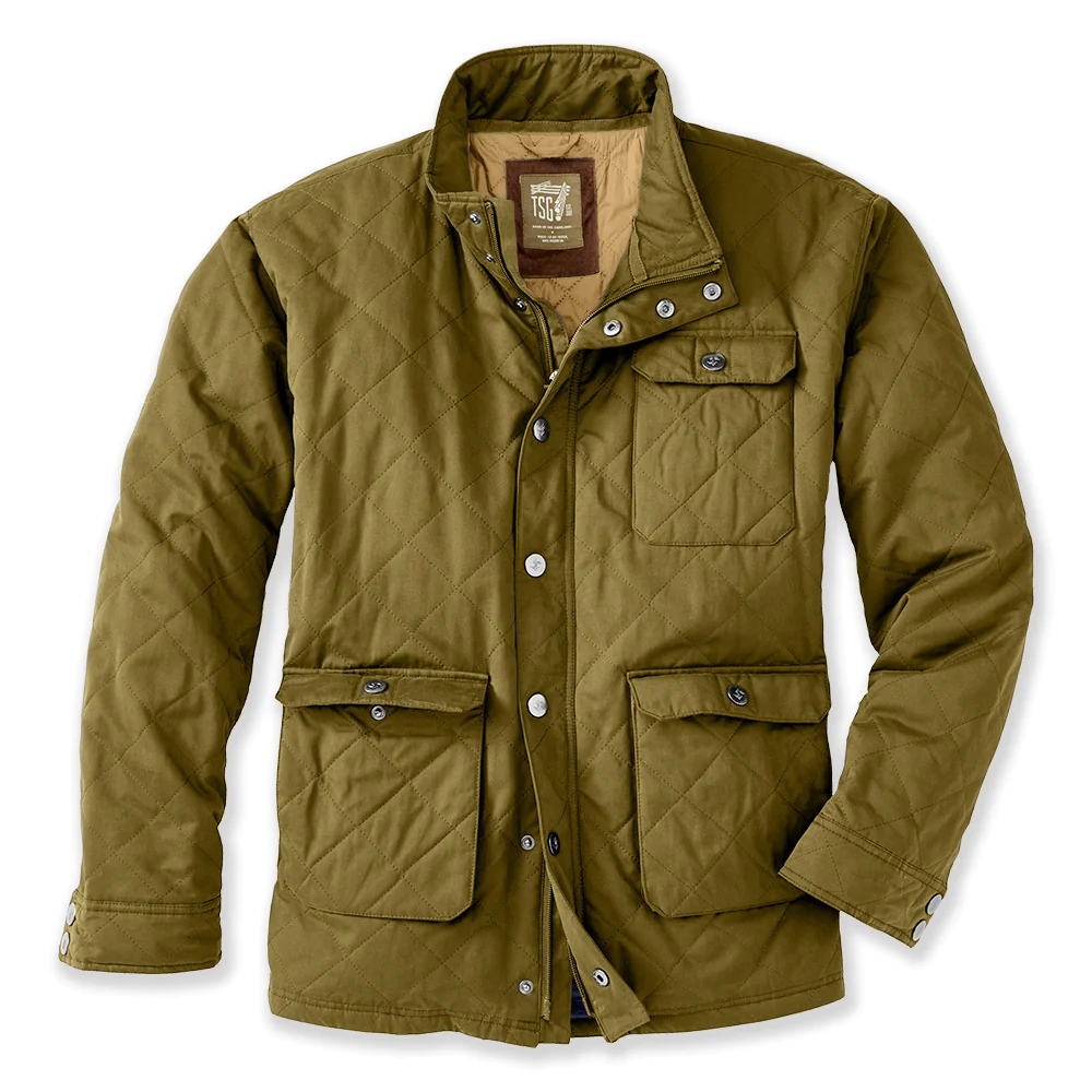 The Sporting Gent Ansel Quilted Jacket Taupe - Rivers & Glen Trading Co.