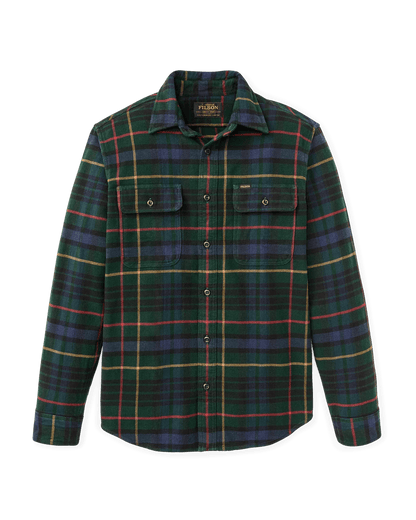 Filson Vintage Flannel Work Shirt Filson Green/Navy Plaid / M Men's Long Sleeve Button Down Shirts Rivers and Glen Trading Co