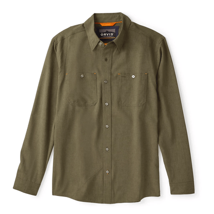 Orvis Tech Chambray Workshirt Orvis Deep Tarragon / M Men's Long Sleeve Button Down Shirts Rivers and Glen Trading Co