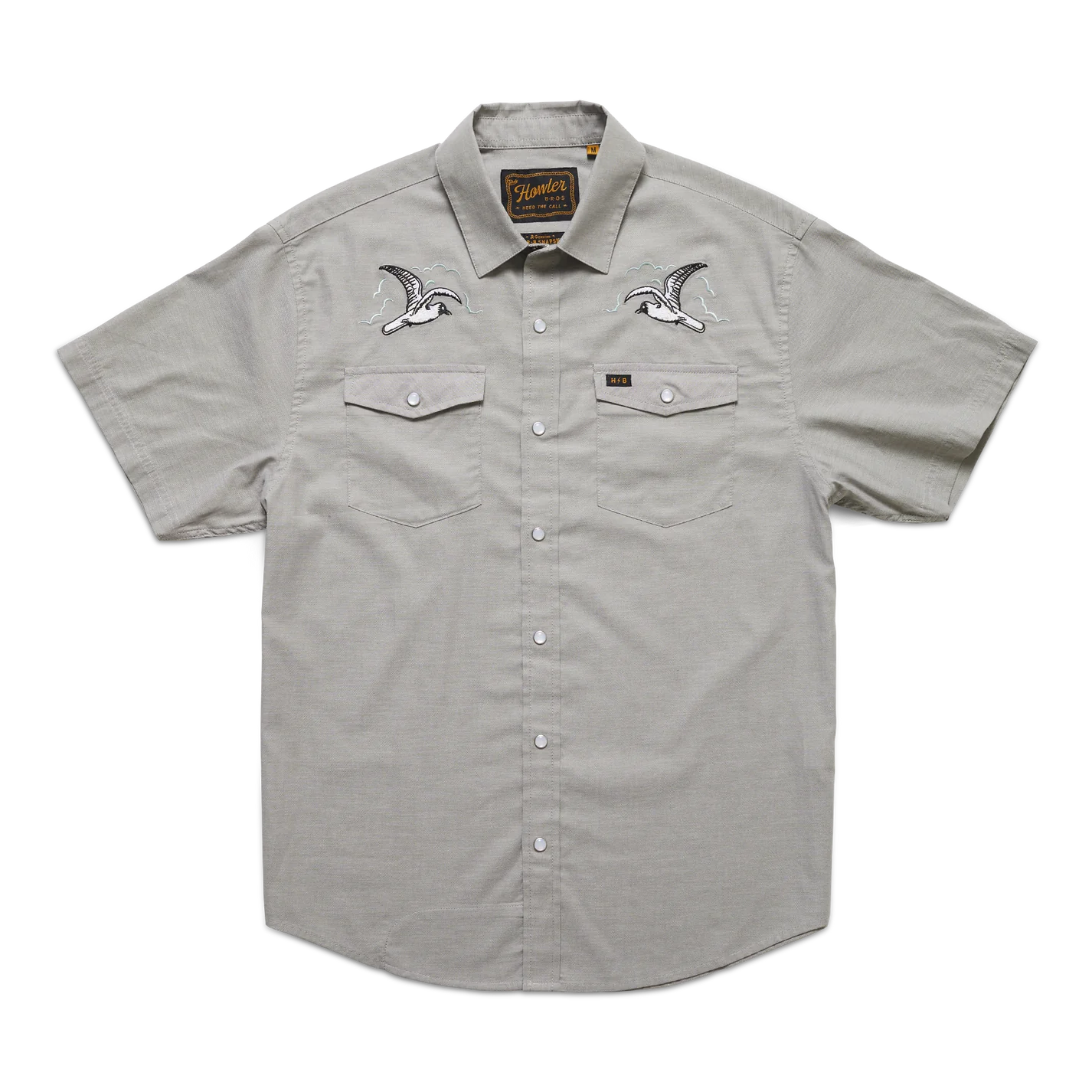 Howler Brothers H Bar B Snapshirt Seagulls: Grey Oxford - Rivers & Glen Trading Co.