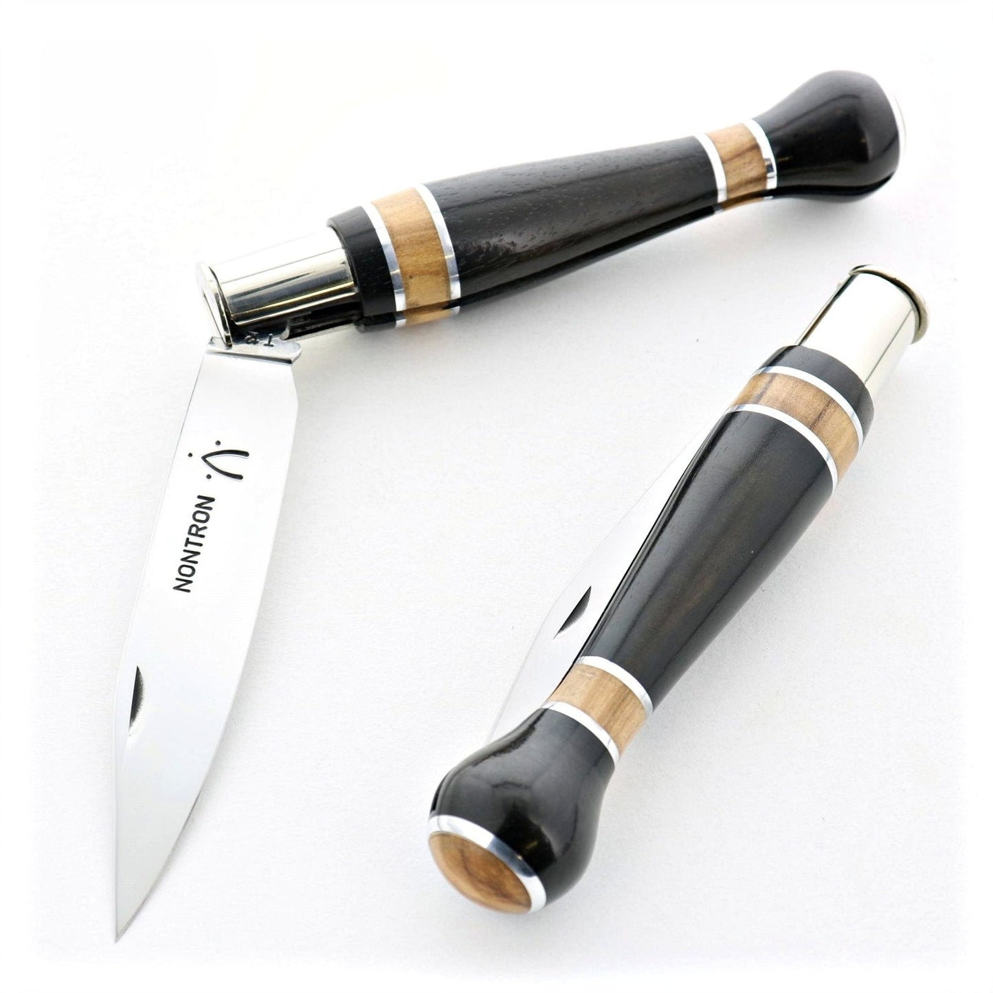 Nontron Pocket Knife No25 Ball handle Ebony & Olivewood