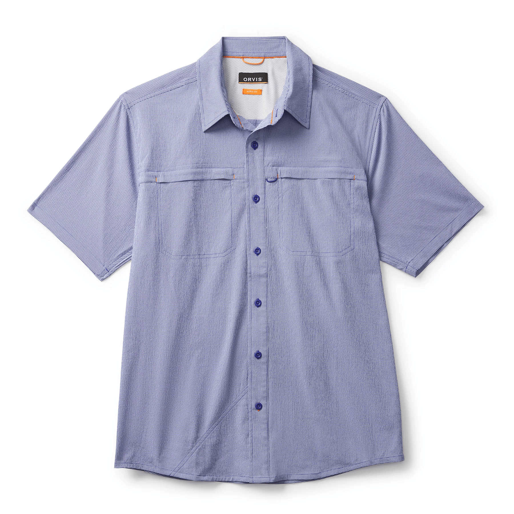 Orvis Men's Short-Sleeved Open Air Caster Orvis Ultra Marine/White / LG Men's Short Sleeve Button Down Shirts Rivers and Glen Trading Co