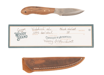 Woody Handmade Cutlery 7" Sidekick EDC Woody Handmade Cutlery Black Walnut (4) Knives Rivers and Glen Trading Co