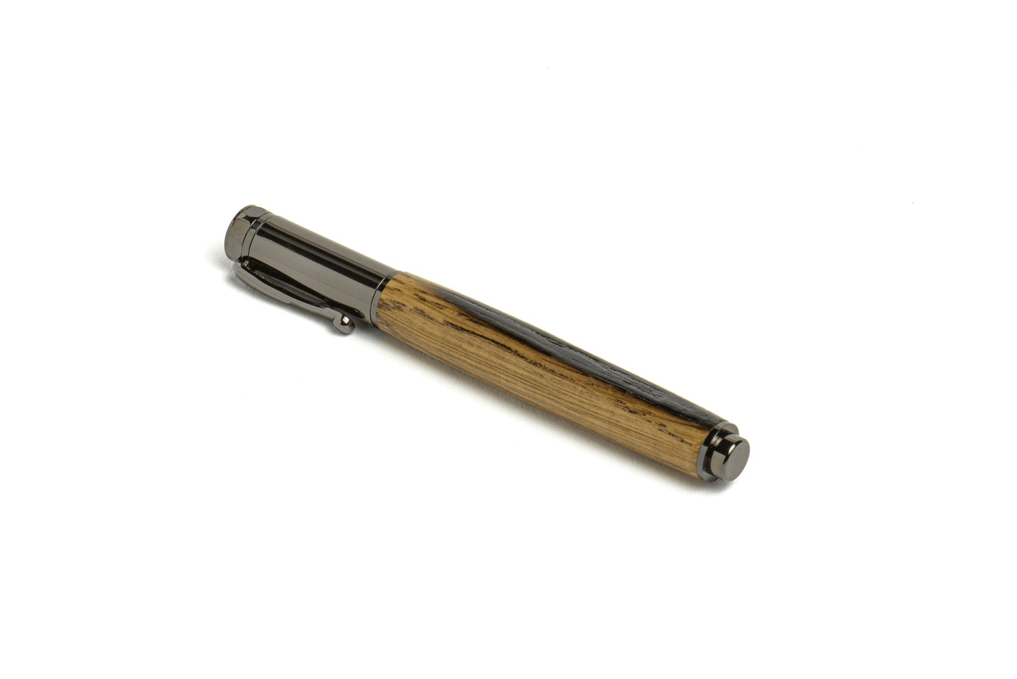 Roots & Jones Kentucky Bourbon Barrel Gun Metal Rollerball Pen Roots & Jones Pens Rivers and Glen Trading Co