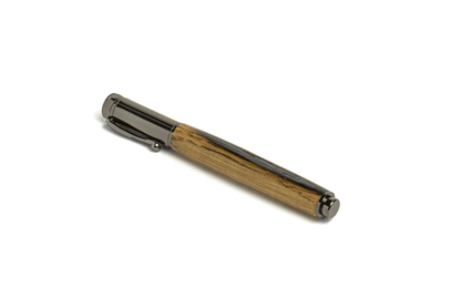 Roots & Jones Kentucky Bourbon Barrel Gun Metal Rollerball Pen Roots & Jones Pens Rivers and Glen Trading Co