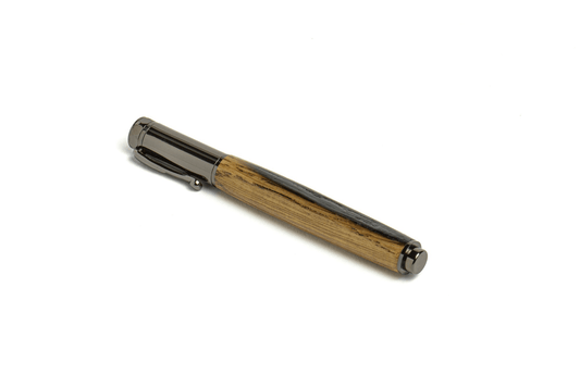 Roots & Jones Kentucky Bourbon Barrel Gun Metal Rollerball Pen Roots & Jones Pens Rivers and Glen Trading Co