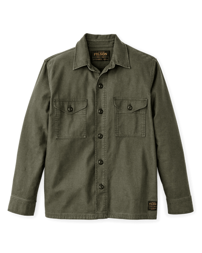 Filson Clarkston Jac-Shirt Filson Surplus Green / L Men's Long Sleeve Button Down Shirts Rivers and Glen Trading Co