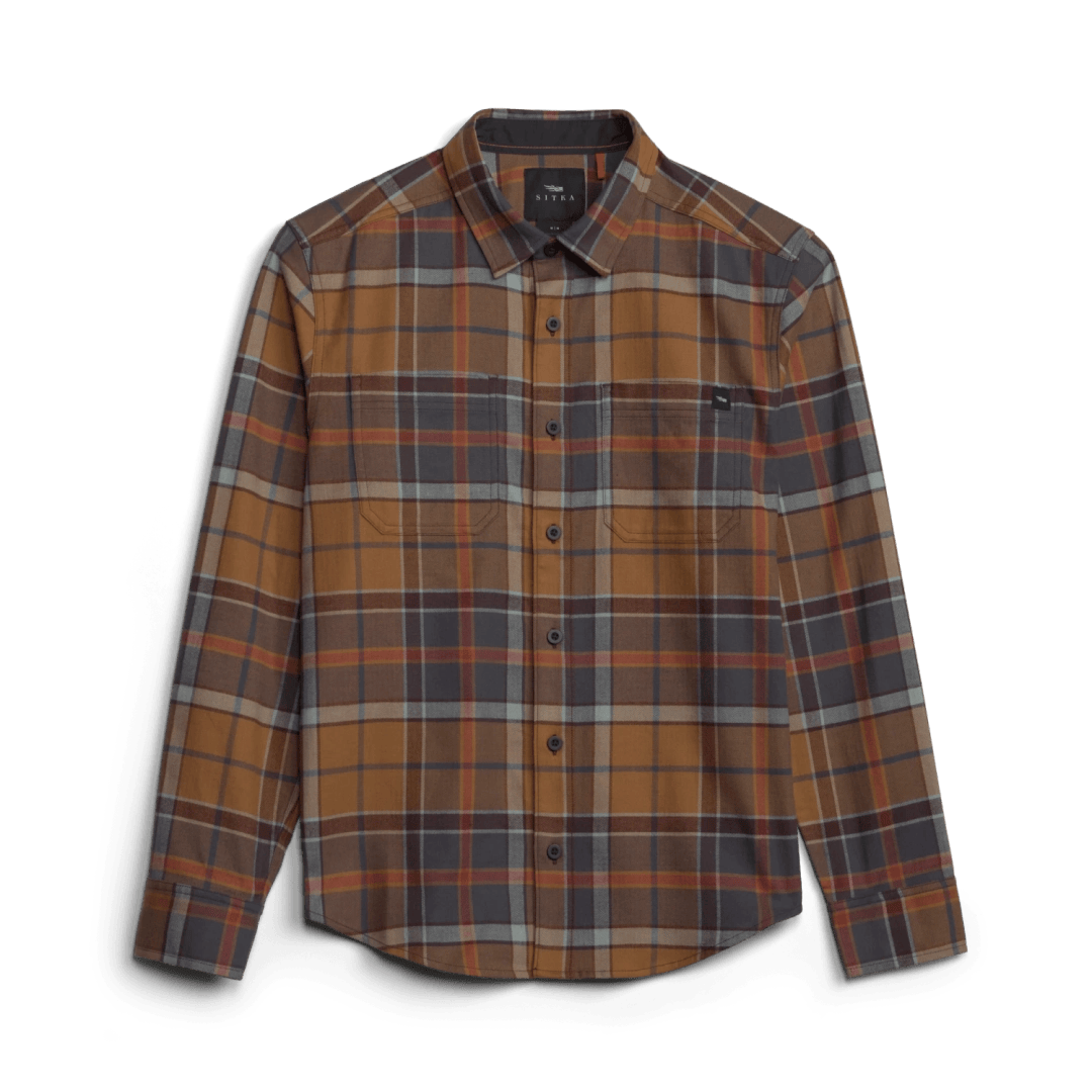 Sitka Ashland Lightweight Flannel Shirt Sitka Cherry Sequoia Plaid / XL Men's Long Sleeve Button Down Shirts Rivers and Glen Trading Co