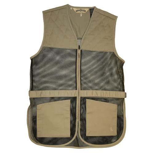 Bob Allen Full Mesh Dual Pad Shooting Vest Boyt Khaki / L Men's Shooting Vests Rivers and Glen Trading Co