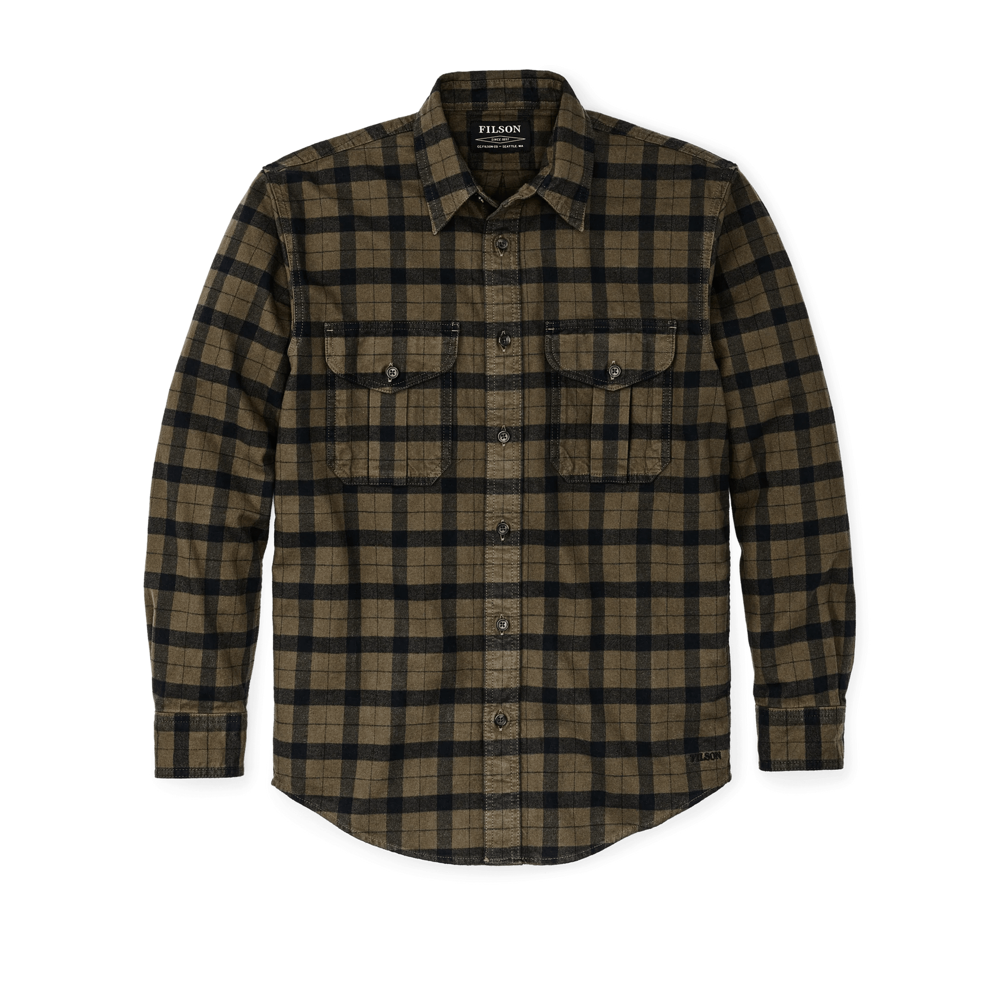 Filson Alaskan Guide Shirt Filson Otter Green/Black Plaid / M Men's Long Sleeve Button Down Shirts Rivers and Glen Trading Co