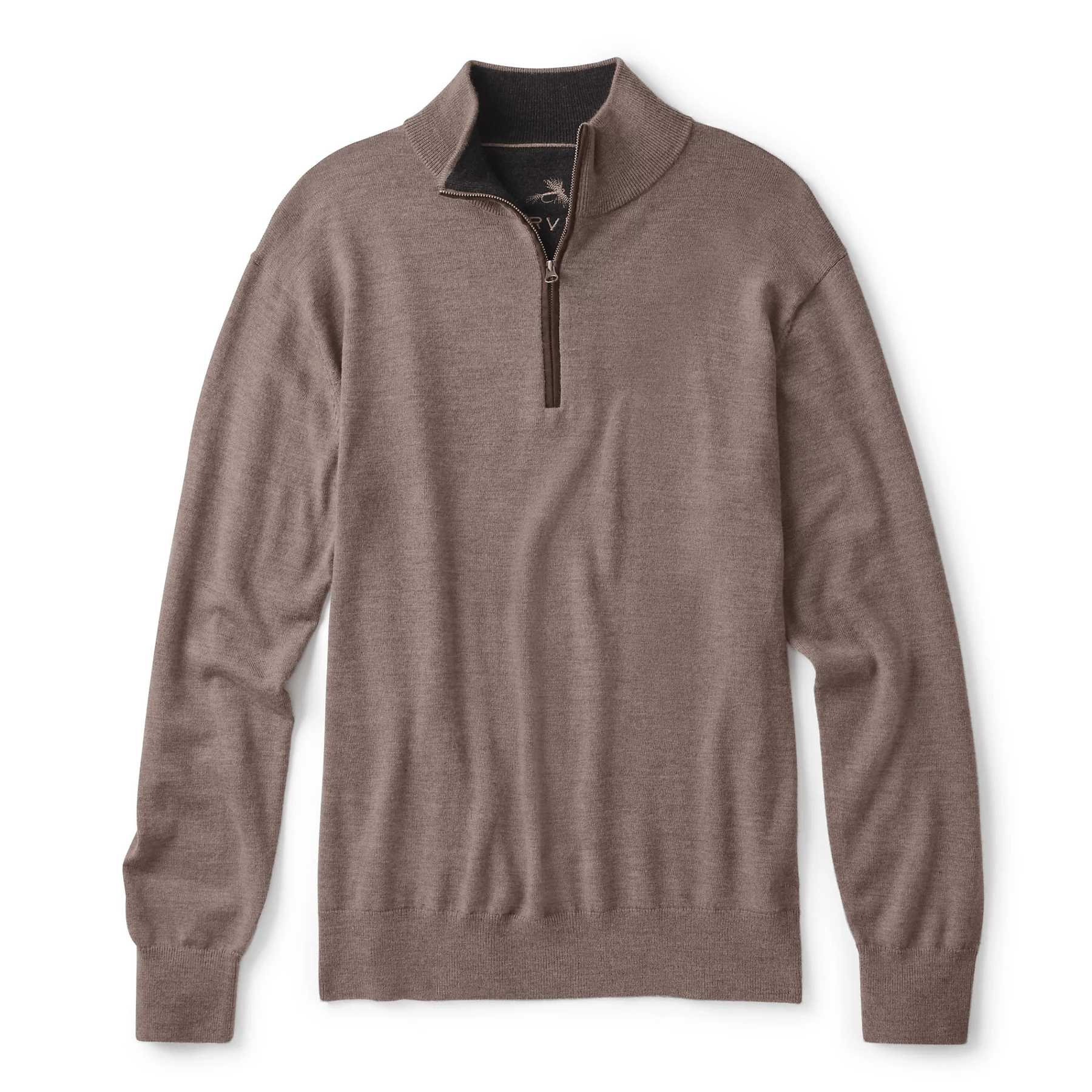 Orvis Merino Wool Quarter-Zip Sweater 2.0 Orvis Mushroom / XL Men's Sweaters Rivers and Glen Trading Co