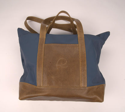 R&G Safari Tote Rivers & Glen Trading Co. London Blue with Light Oryx Luggage Rivers and Glen Trading Co