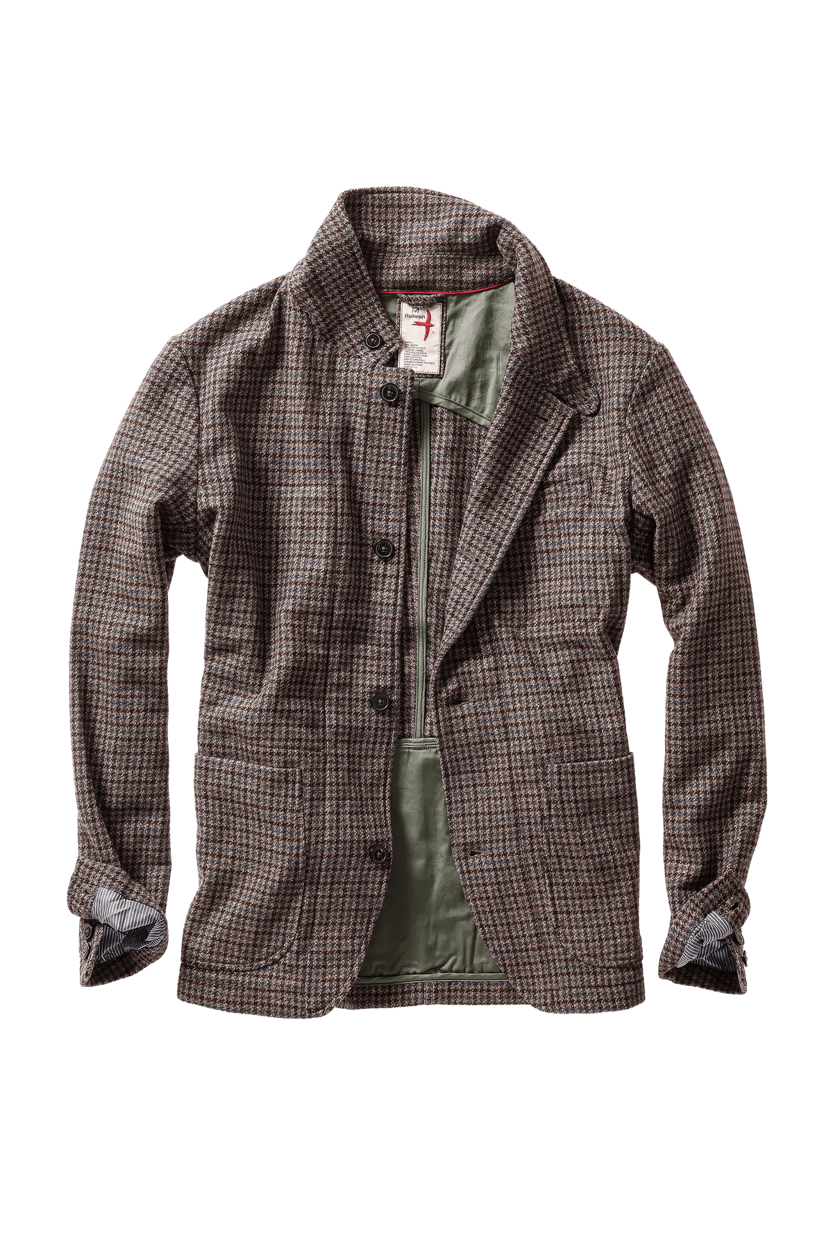 Relwen Heritage Trap Blazer Relwen Brown/Blue Check / MD Men's Jacket's Rivers and Glen Trading Co
