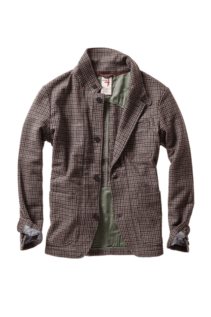 Relwen Heritage Trap Blazer Relwen Brown/Blue Check / MD Men's Jacket's Rivers and Glen Trading Co
