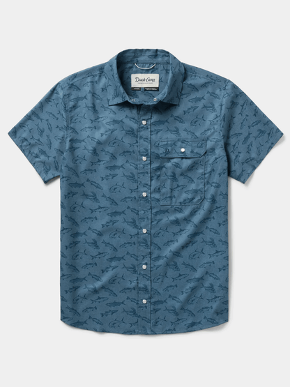 Duck Camp Men's Brrr Performance Shirt Short Sleeve Duck Camp Bering Sea Coastal Frenzy / XL Men's Short Sleeve Button Down Shirts Rivers and Glen Trading Co