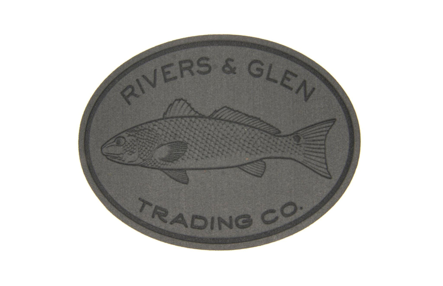 R&G Oval Redfish Fly Patch Wedge Dark Grey Fly Patch Rivers and Glen Trading Co