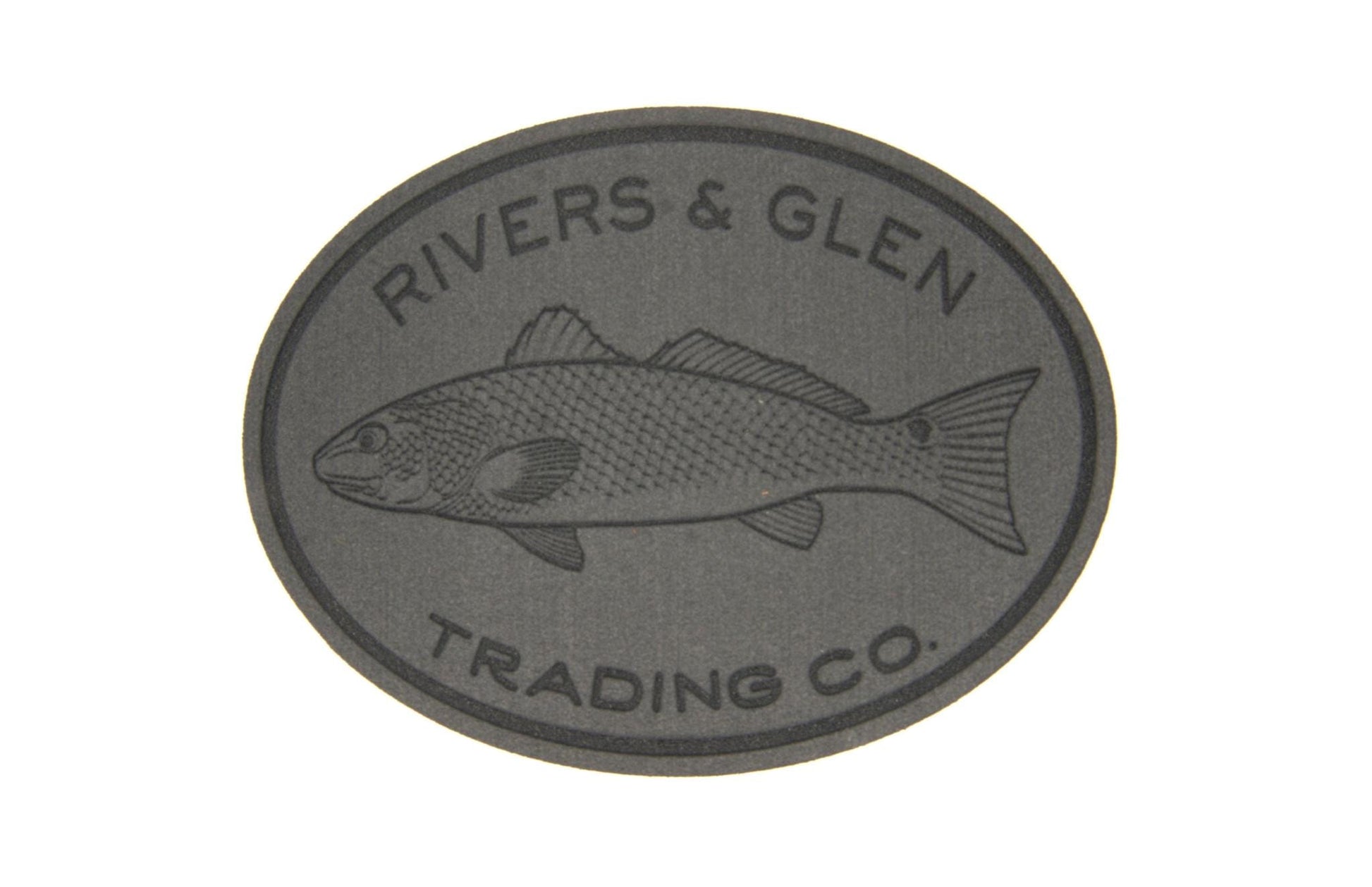 R&G Oval Redfish Fly Patch Wedge Dark Grey Fly Patch Rivers and Glen Trading Co