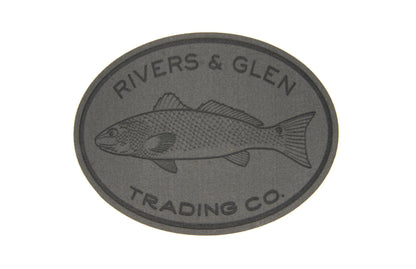 R&G Oval Redfish Fly Patch Wedge Dark Grey Fly Patch Rivers and Glen Trading Co
