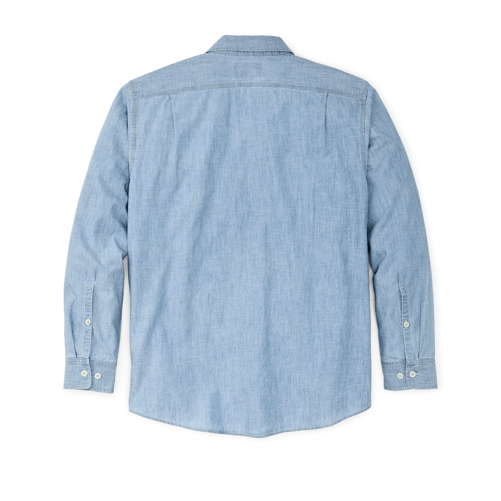 Filson Chambray CPO Shirt Filson Men's Long Sleeve Button Down Shirts Rivers and Glen Trading Co