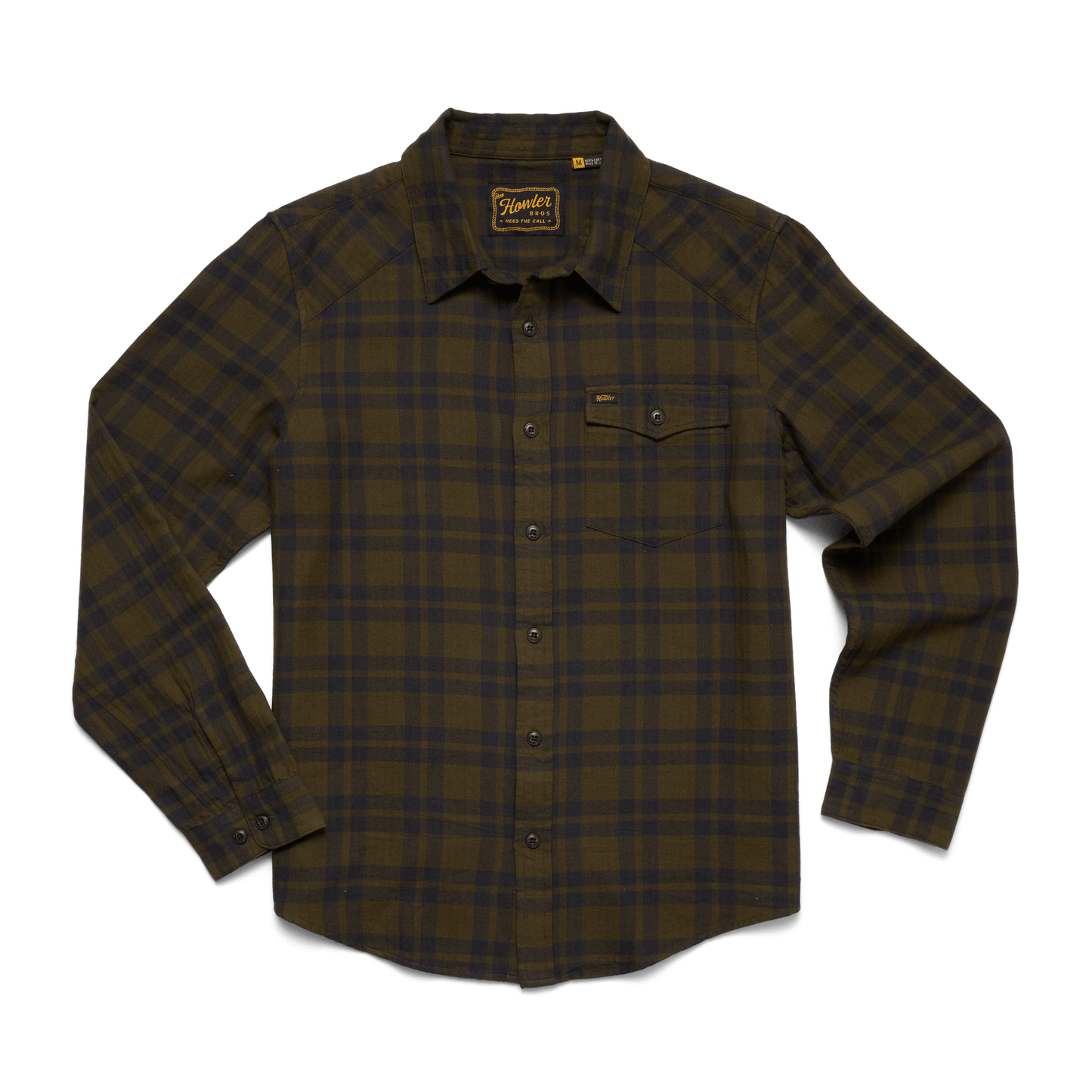 Howler Brothers La Grange Lightweight Flannel Howler Brothers Cohen Plaid: Dark Olive / M Men's Long Sleeve Button Down Shirts Rivers and Glen Trading Co
