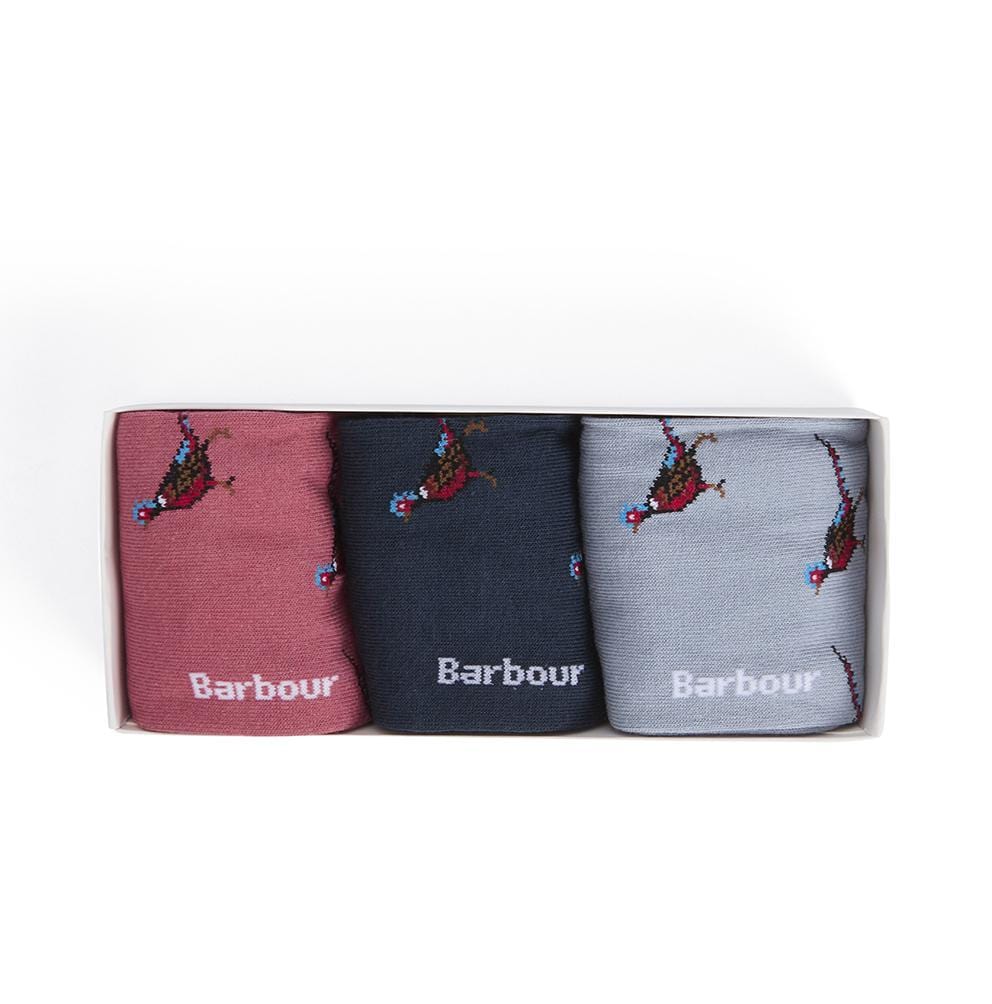 Barbour Pheasant Socks Gift Box Barbour Earth Pink Mix Socks Rivers and Glen Trading Co