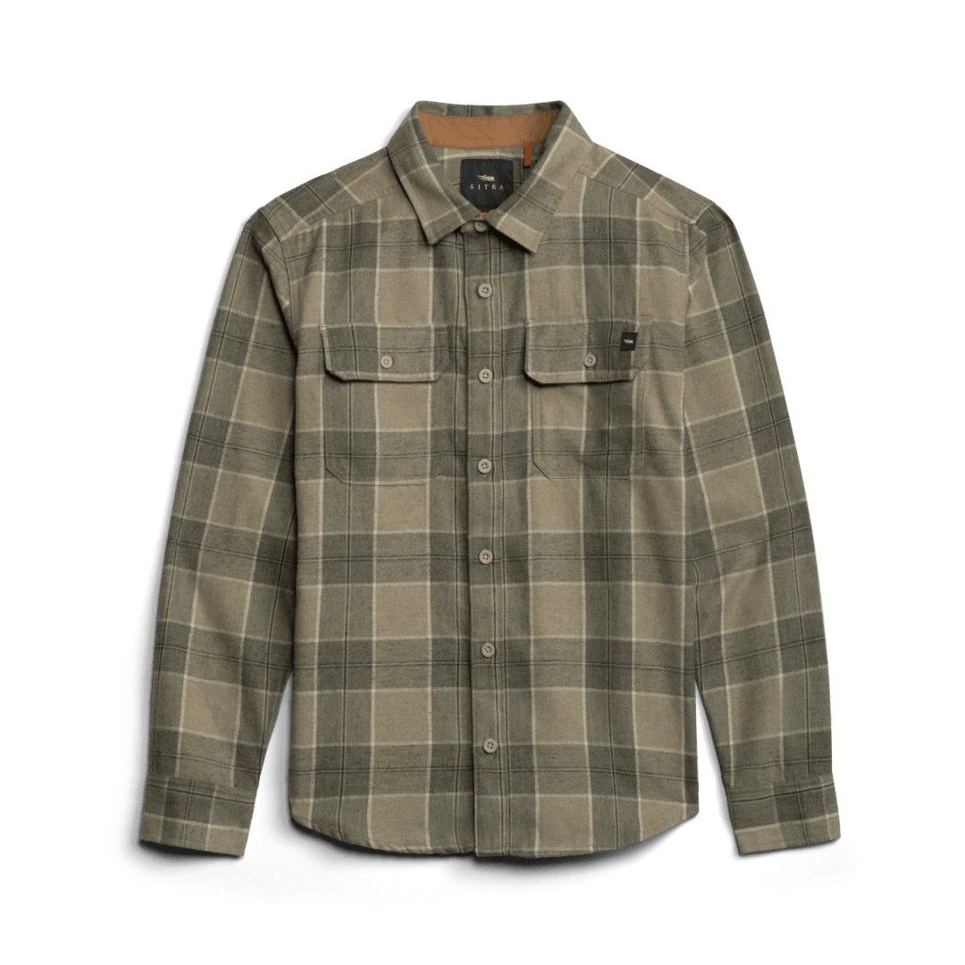 Sitka Hardwood Heavyweight Flannel Shirt Sitka Dark Green Sage Plaid / XL Men's Long Sleeve Button Down Shirts Rivers and Glen Trading Co