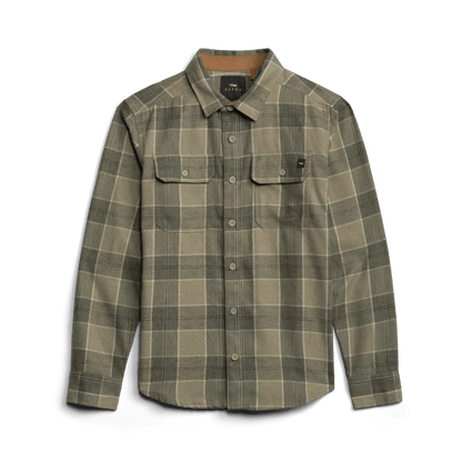 Sitka Hardwood Heavyweight Flannel Shirt Sitka Dark Green Sage Plaid / XL Men's Long Sleeve Button Down Shirts Rivers and Glen Trading Co