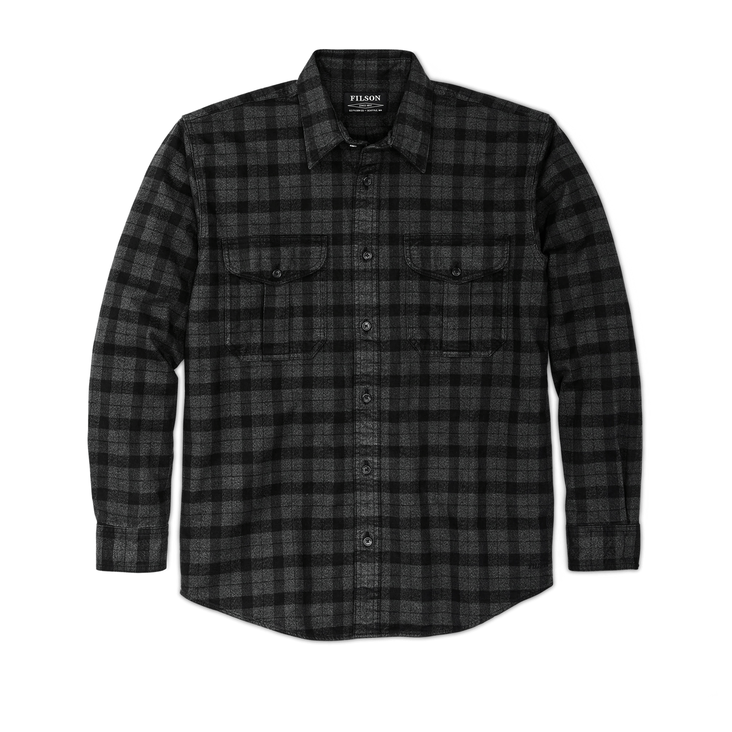 Filson Alaskan Guide Shirt Filson Heather Black Plaid / L Men's Long Sleeve Button Down Shirts Rivers and Glen Trading Co