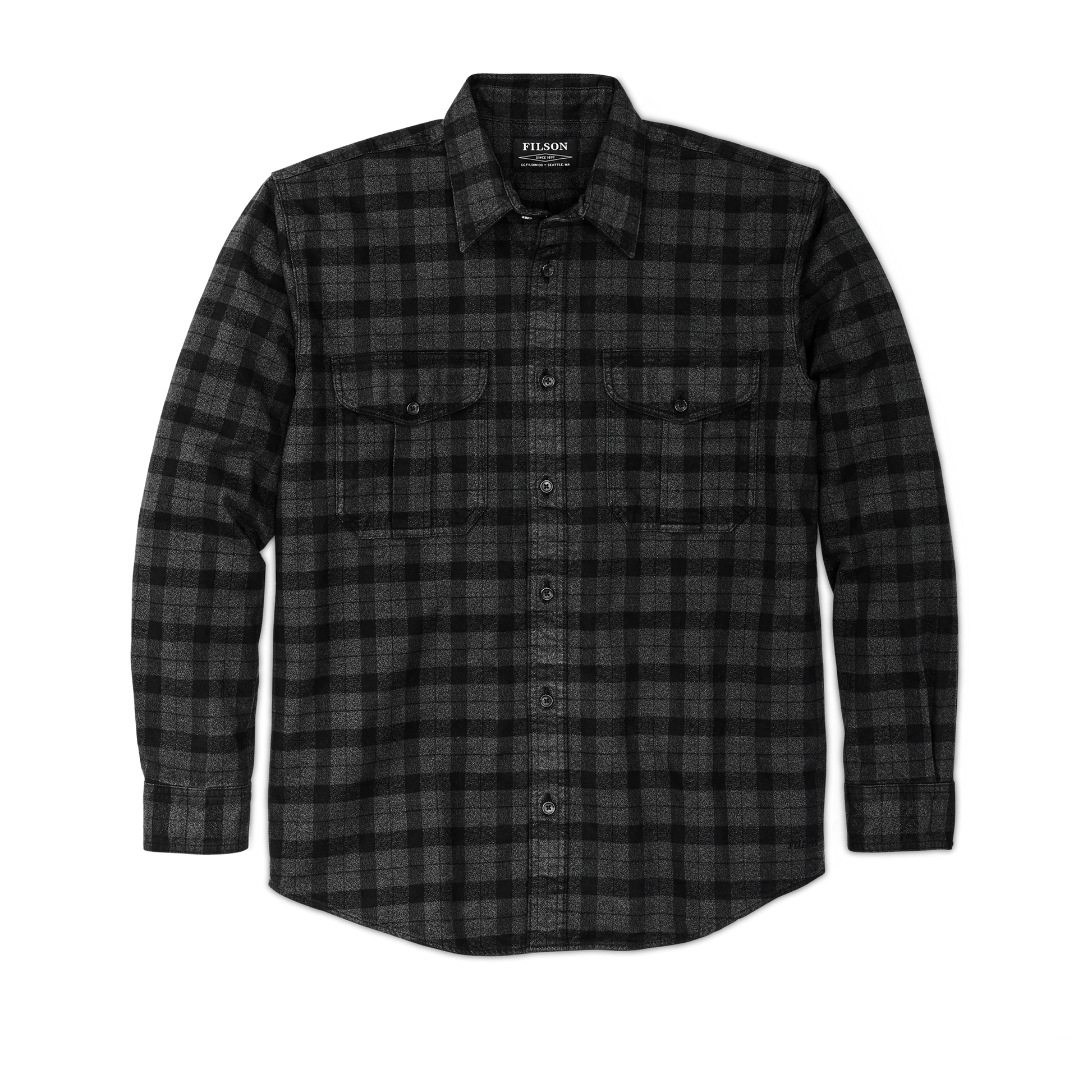 Filson Alaskan Guide Shirt Filson Heather Black Plaid / L Men's Long Sleeve Button Down Shirts Rivers and Glen Trading Co