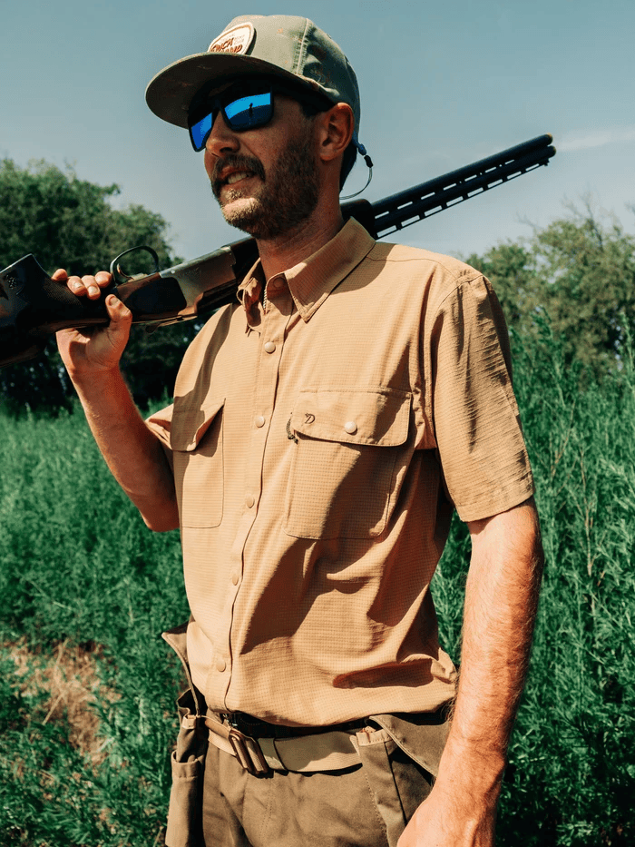 Duck Camp Cast & Blast Perforated Shirt - Short Sleeve Duck Camp Men's Short Sleeve Button Down Shirts Rivers and Glen Trading Co