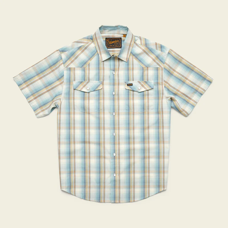 Howler Brothers H Bar B Snapshirt Isley Plaid: Seafoam - Rivers & Glen Trading Co.