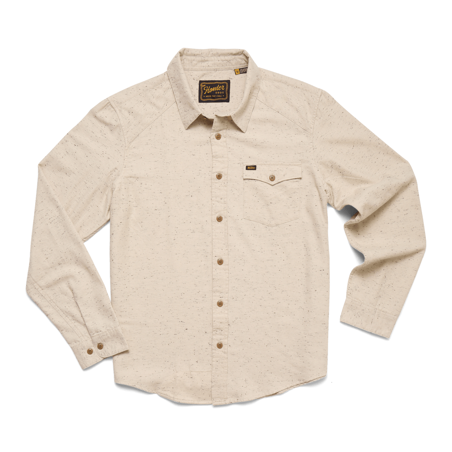 Howler Brothers La Grange Lightweight Flannel Howler Brothers Speckled Sand / L Men's Long Sleeve Button Down Shirts Rivers and Glen Trading Co