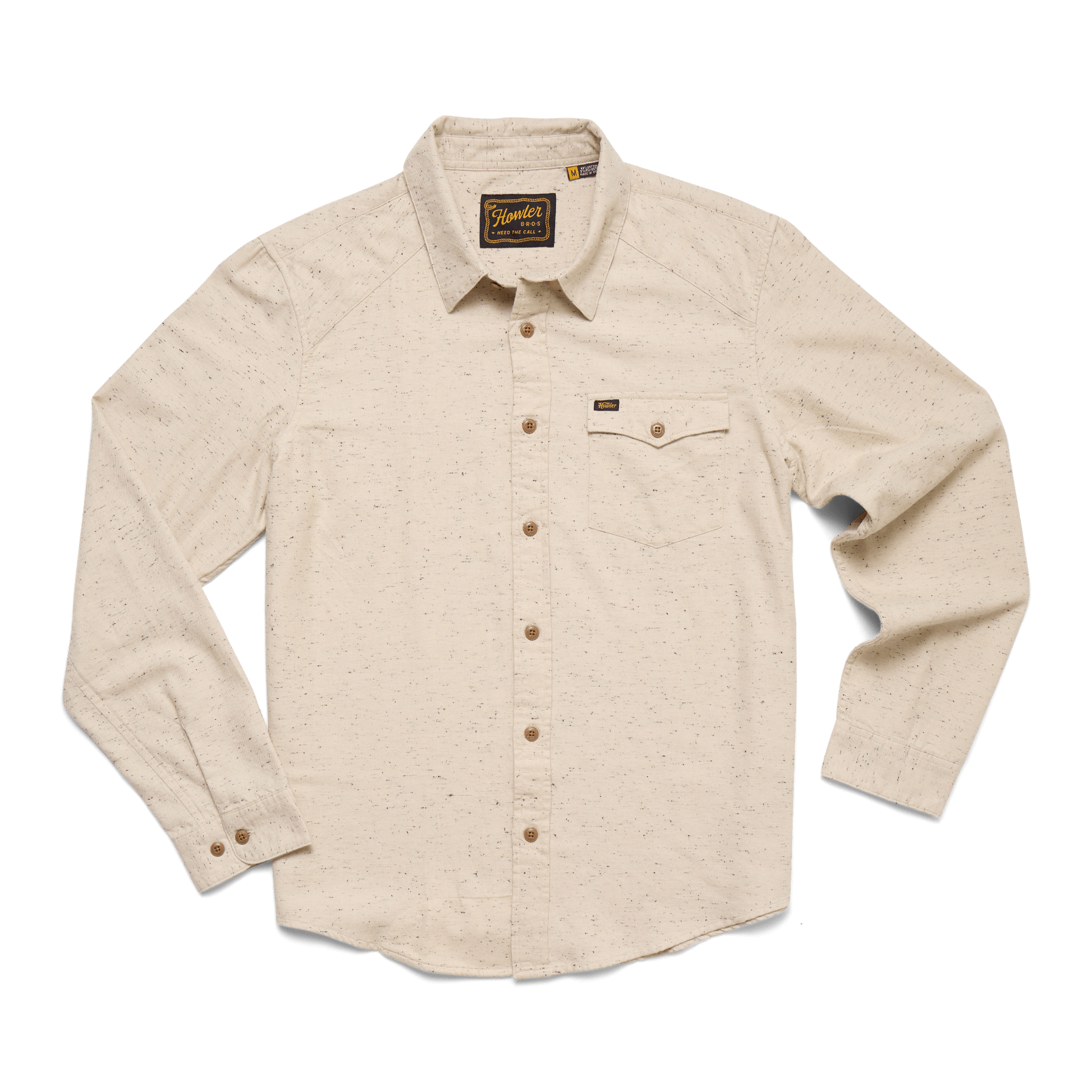 Howler Brothers La Grange Lightweight Flannel Howler Brothers Speckled Sand / L Men's Long Sleeve Button Down Shirts Rivers and Glen Trading Co