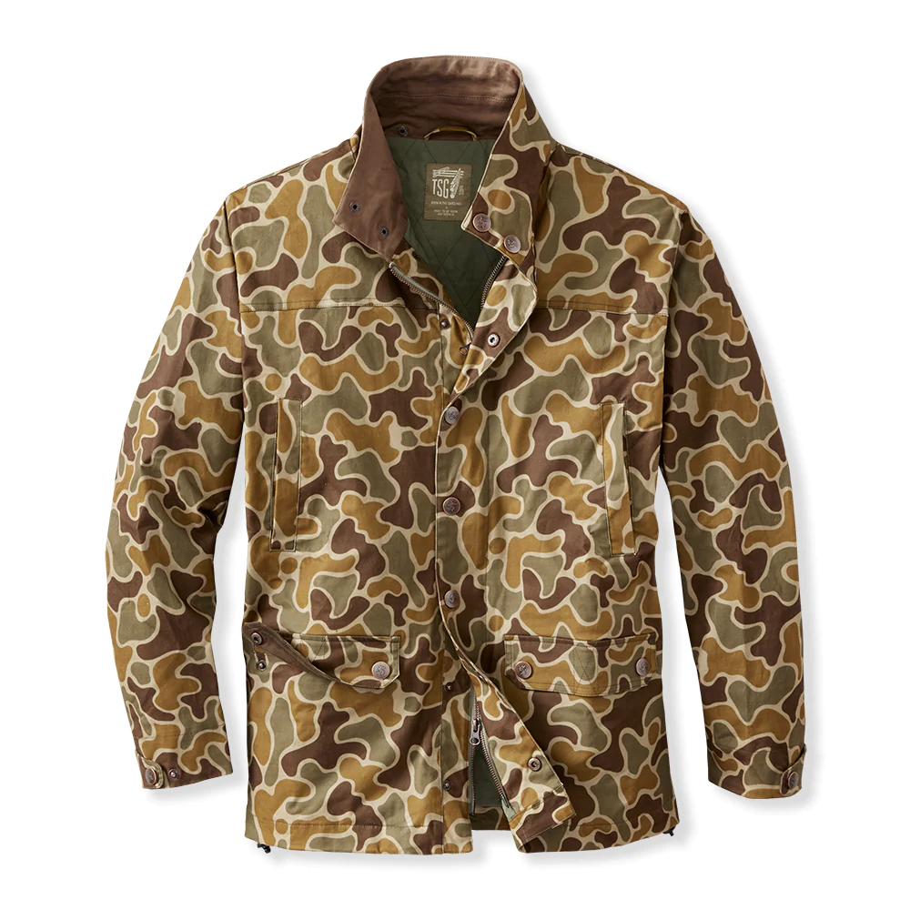 The Sporting Gent Baeron Waxed Jacket Oxbow Camo - Rivers & Glen Trading Co.