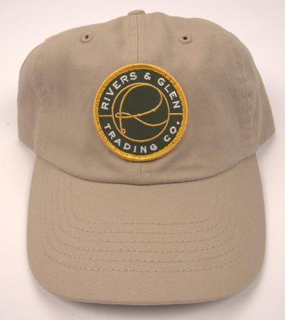 R&G Dad Hat Khaki/Green Patch Rivers & Glen Trading Co. Hats Khaki/GreenPatch Headwear Rivers and Glen Trading Co