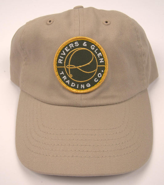 R&G Dad Hat Khaki/Green Patch Rivers & Glen Trading Co. Hats Khaki/GreenPatch Headwear Rivers and Glen Trading Co