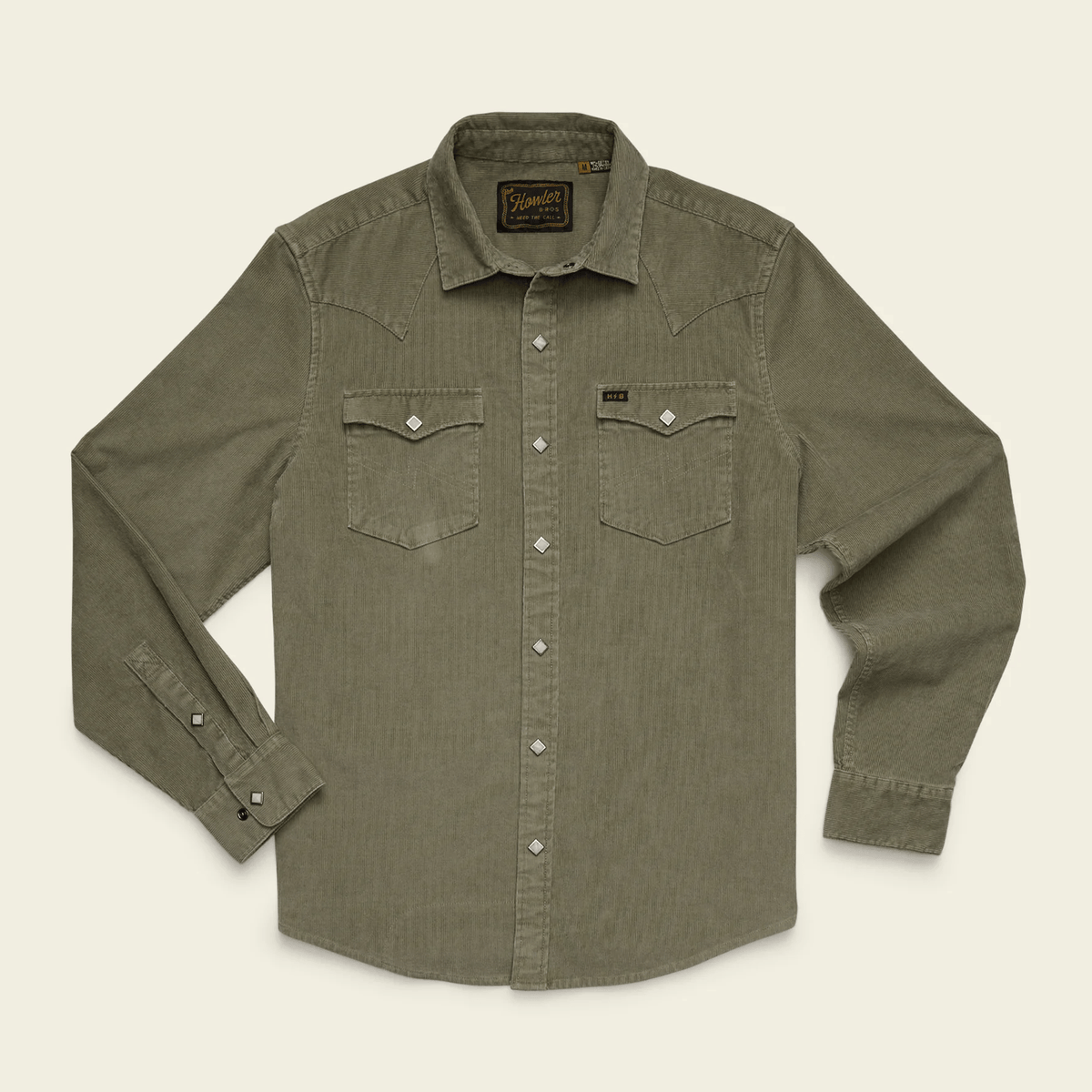 Howler Brothers Banning Corduroy Snapshirt Howler Brothers Men's Long Sleeve Button Down Shirts Rivers and Glen Trading Co