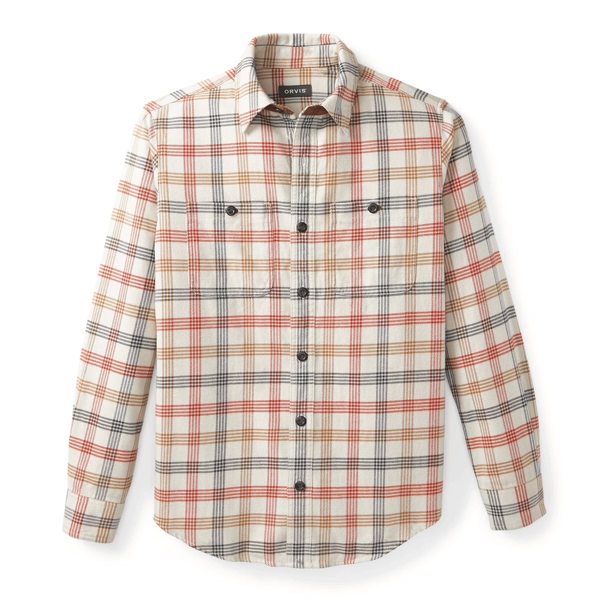 Orvis Men's Perfect Flannel Shirt Orvis SNW/RSNPLD / L Men's Long Sleeve Button Down Shirts Rivers and Glen Trading Co