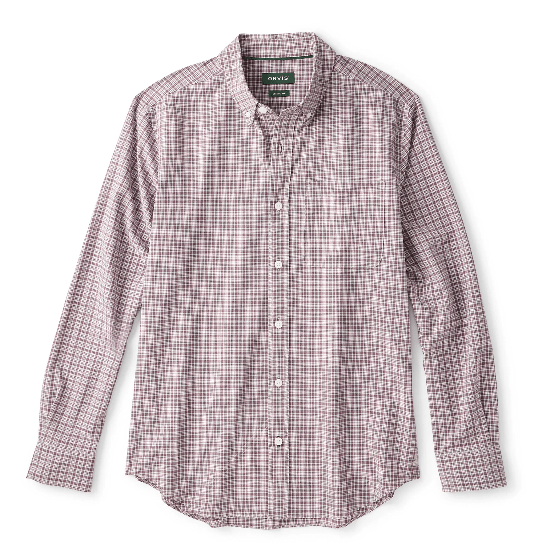 Orvis Ultralight Comfort Stretch Long-Sleeved Shirt Orvis White/Raisin / XXL Men's Long Sleeve Button Down Shirts Rivers and Glen Trading Co