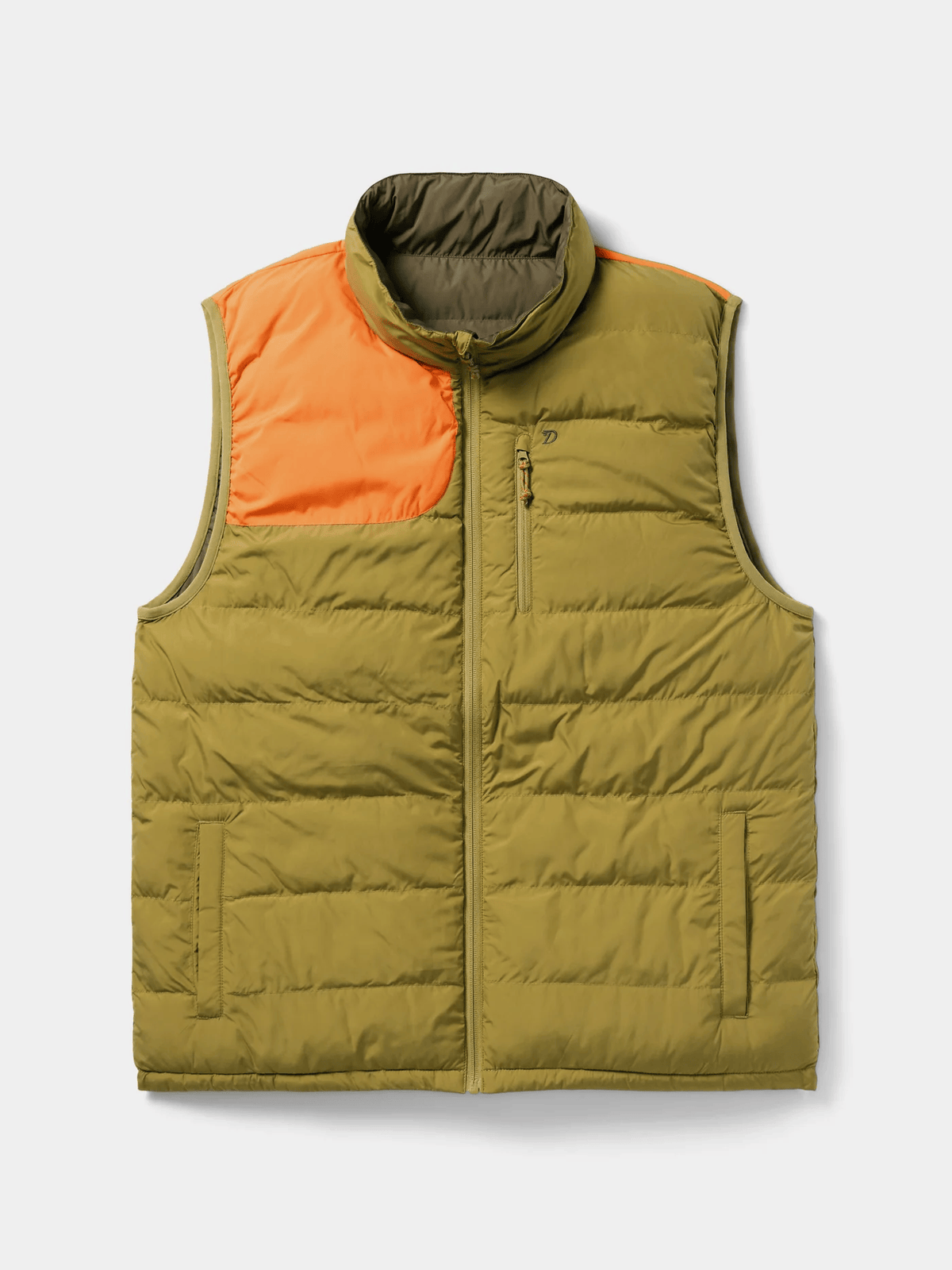Duck Camp Men's Reversible Puffer Vest Duck Camp Wheat/Blaze / L Men's Vests Rivers and Glen Trading Co